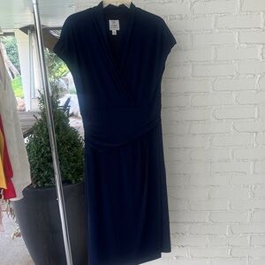 Suzi Chin for Maggy Boutique Navy Midi Dress